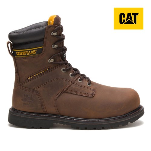CAT Salvo 8" Waterproof Steel Toe Thinsulate Men's Work Boots Dark Brown (AU F-245) Australia